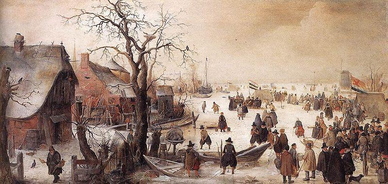 Hendrick Avercamp Winter Scene on a Canal oil painting picture
